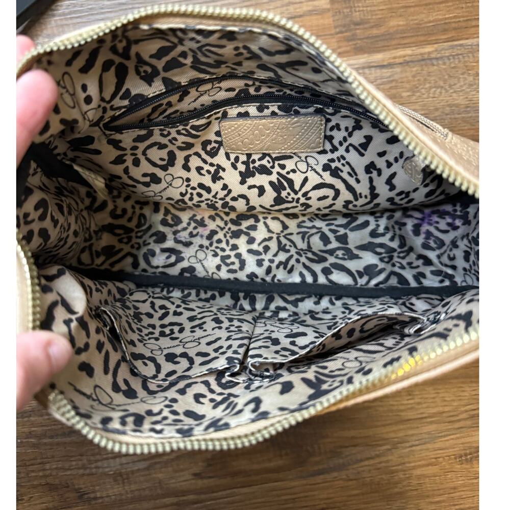 Jessica Simpson tan crossbody Faux leather purse textured design - Picture 10 of 13